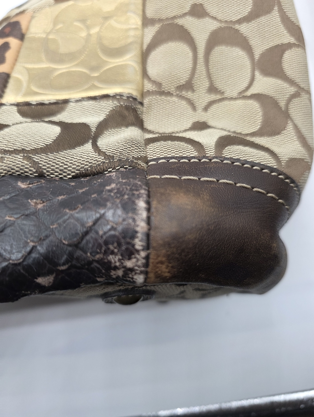 Vintage Coach Patchwork Shoulder Bag Y2K - Picture 11 of 16